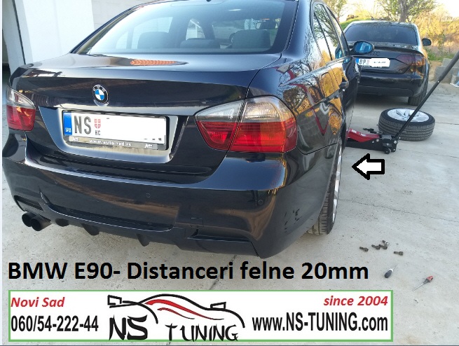 distanceri 5x120 bmw sraf 12x1.5 e90 2005 2006 2007 2008 godiste ugradnja novi sad ns tuning 20mm